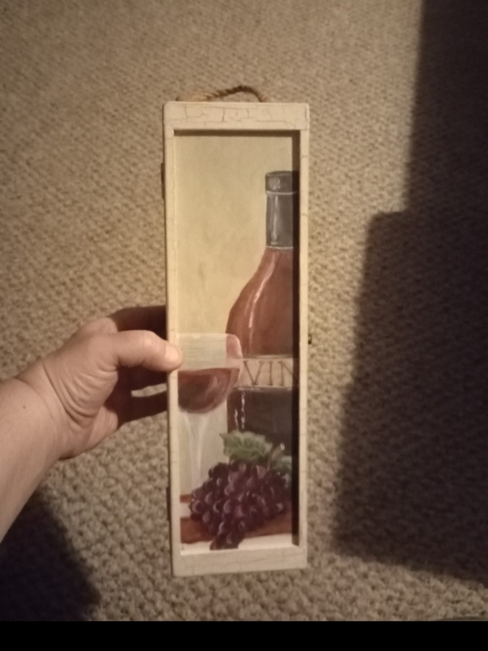 Wine Bottle and Grapes Wine Box